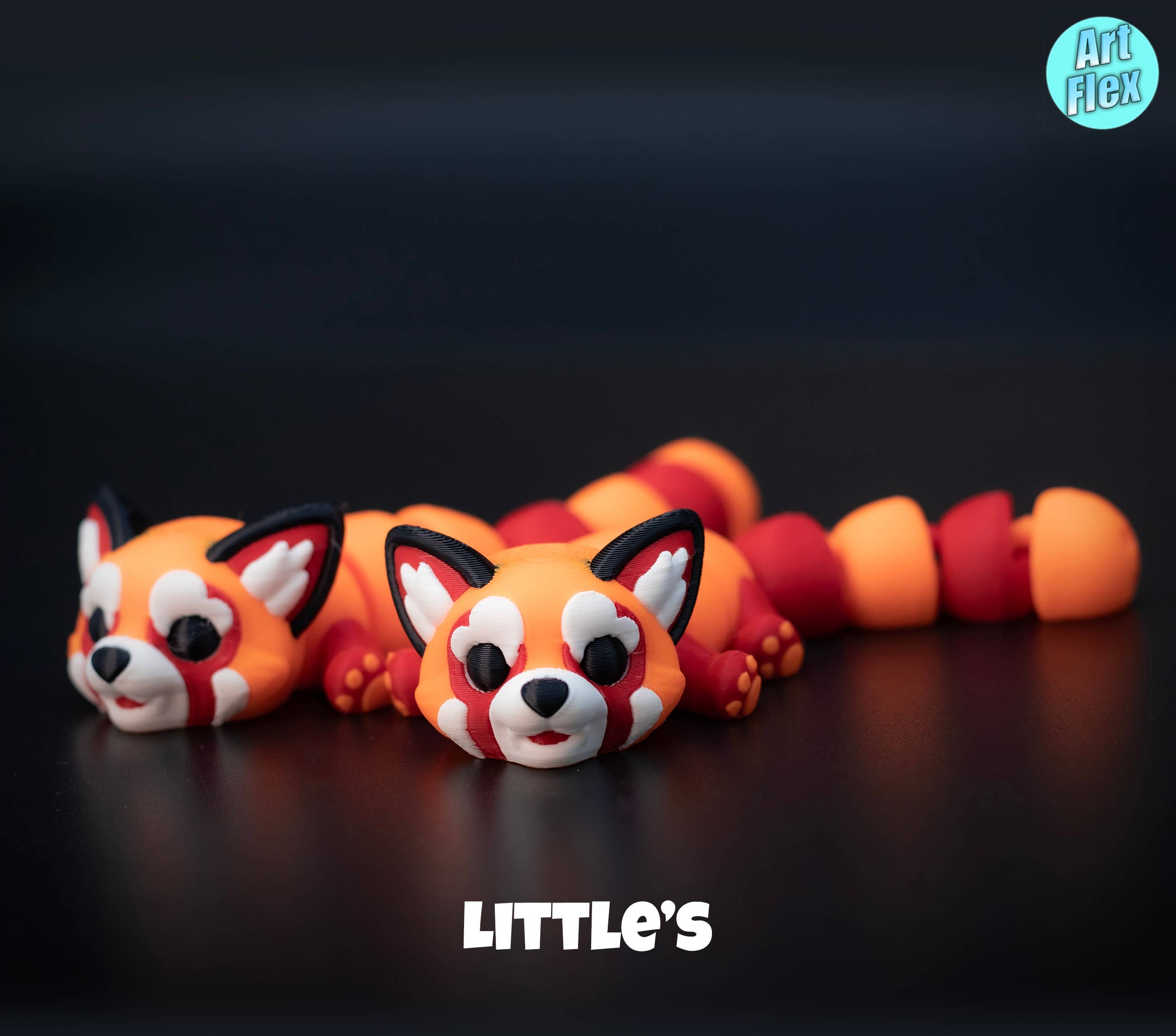 Great American Designs - Wholesale Fidget Toy - Kids - Tiny Baby Red Panda Articulating Fidget, 3D Printed2