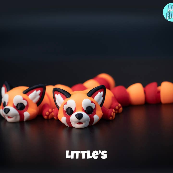 Great American Designs - Wholesale Fidget Toy - Kids - Tiny Baby Red Panda Articulating Fidget, 3D Printed2