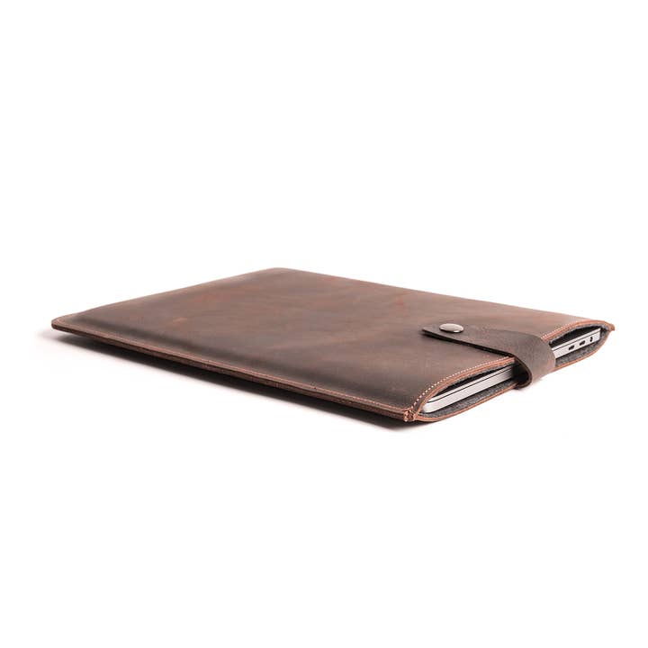 Mission Leather Co - Wholesale Laptop/Tablet Case - Unisex - Leather MacBook Sleeve | Vertical with Strap9