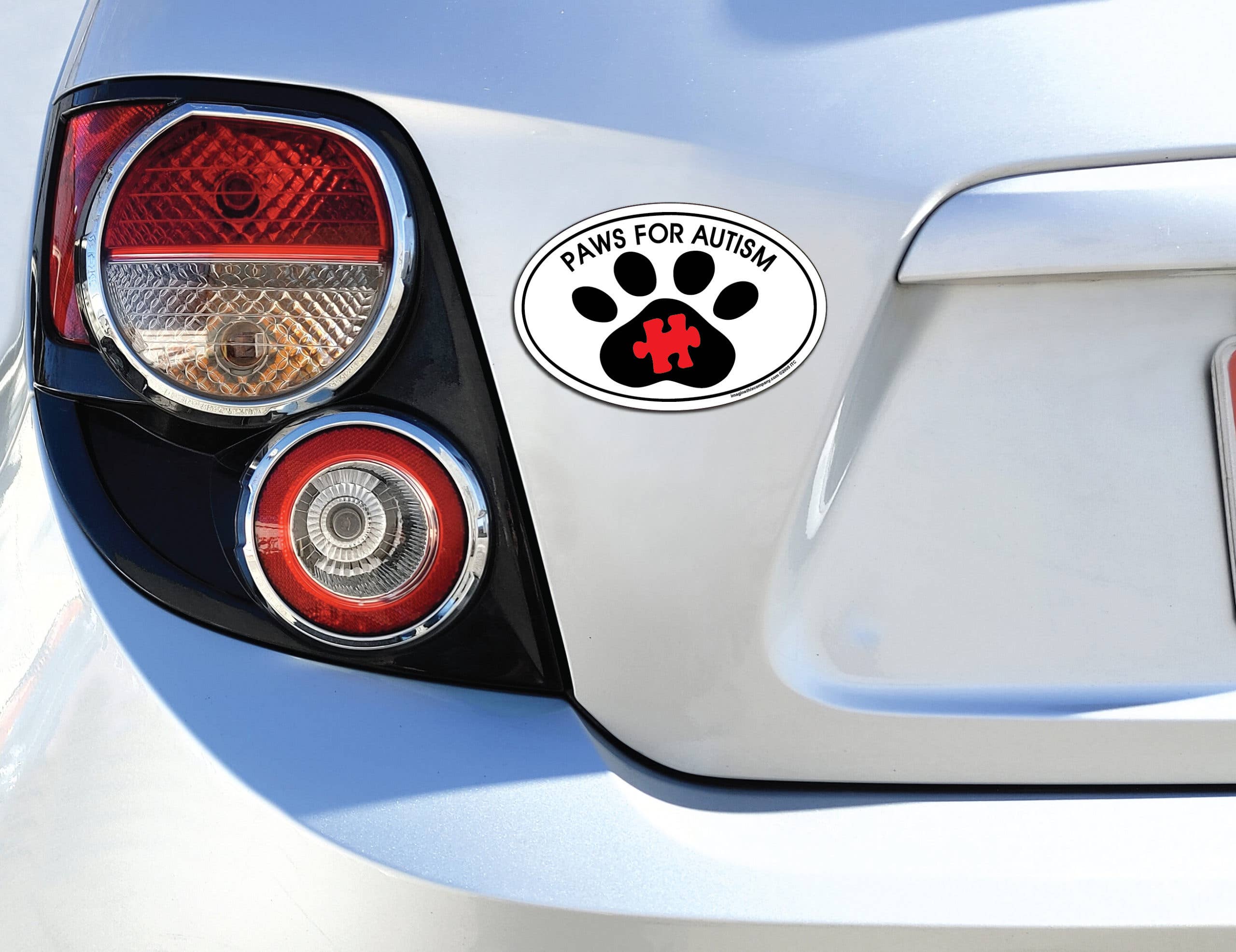 Imagine This Company - Vente Autocollant - Paws For Autism Oval5