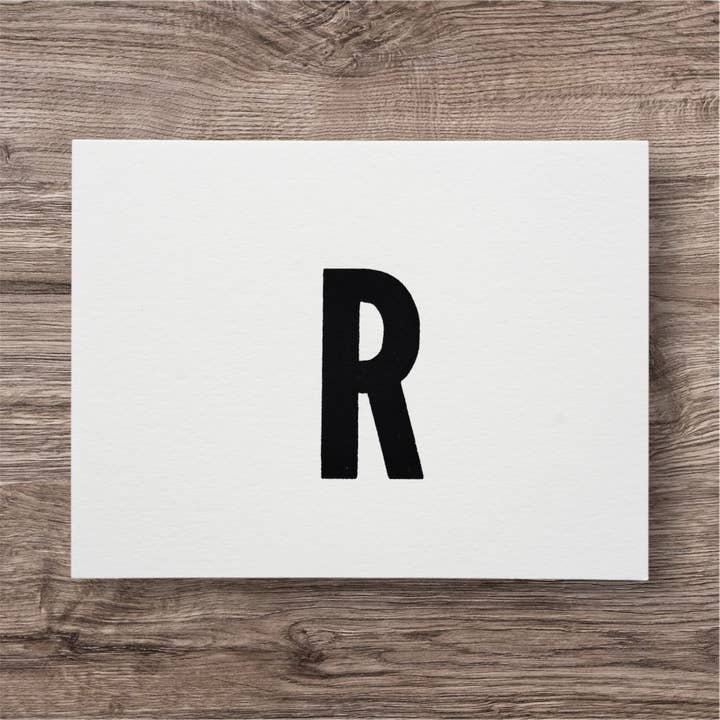 R est pour...Cartes à lettres en typographie (Copie) pour la vente par Inky Octopus Press