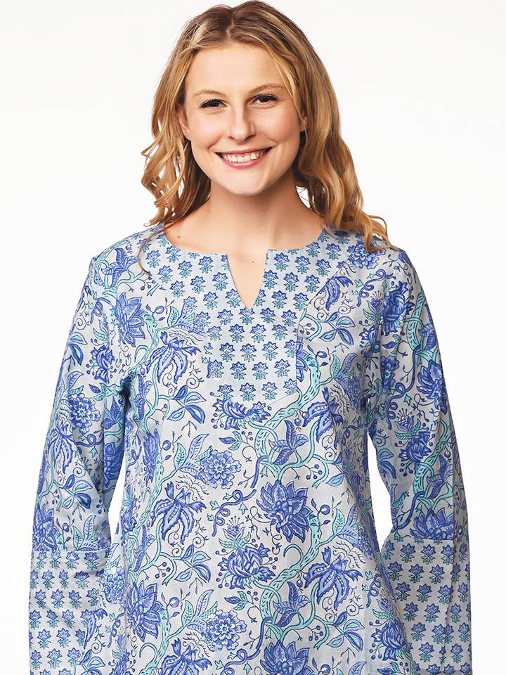 Devani tunieken met blokprint voor wholesale door Sevya Handmade