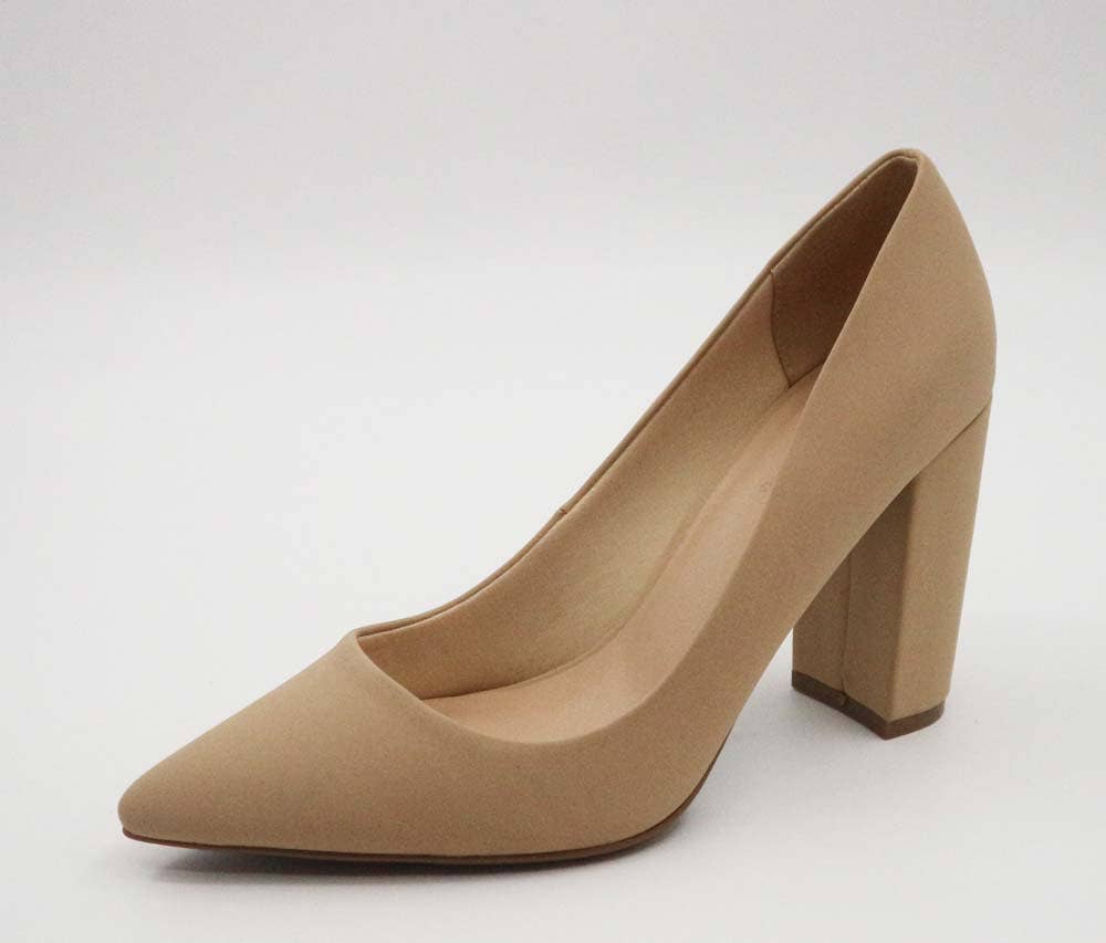 Mars Sky Shoes Wholesale - Wholesale High Heels - Women's - Bamboo BELLFLOWER-70 Women Chunky Heel Pointed Toe Pumps-12 Pairs Pack-16.75/Pair0
