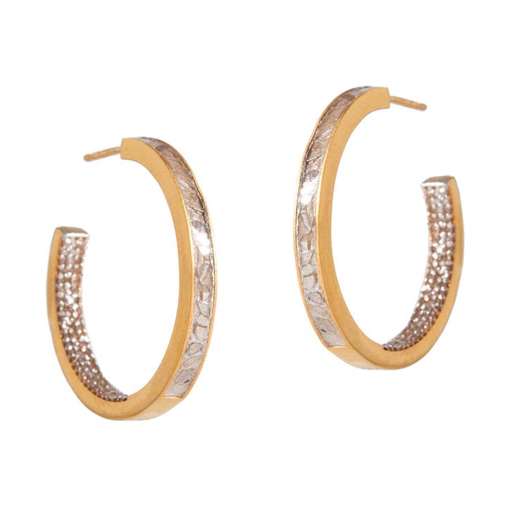Aubrey Small Hoops Gold for wholesale by Shana Gulati Jewelry
