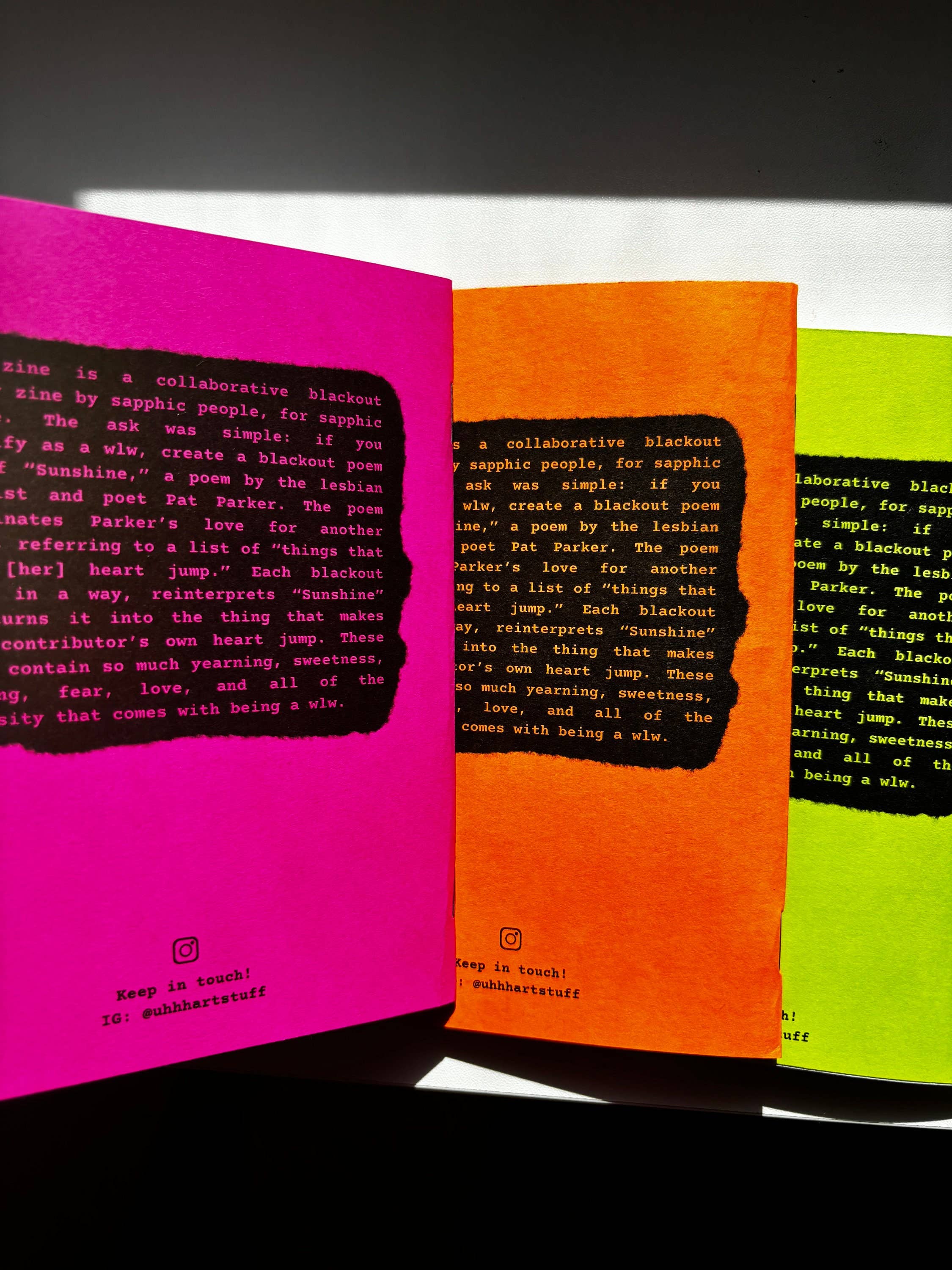 UNFOLDZinesandArt - Vente Livre sur l'artisanat, les loisirs créatifs et le bricolage - Zine de poésie à trou sapphique : Ce qui fait battre mon cœur7