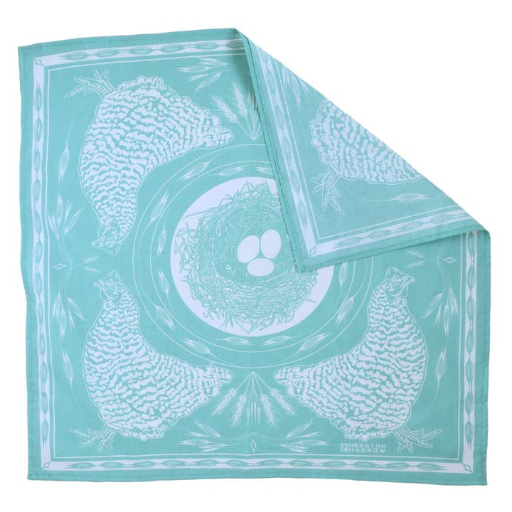Hearth and Harrow – wholesale Bandana - Unisex – Kycklingbandana - 100% bomull - nautiskt tryck - Hanky Ascot2