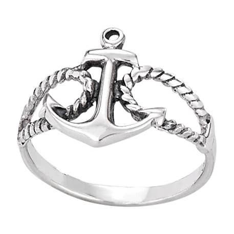 Tiger Mountain Jewelry - Wholesale Signet Ring - Anchors Away Sterling Silver Ring