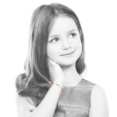 Little Miss Twin Stars - Wholesale Charm/Dangle Bracelet - Enamel Heart Dangle Bracelet3