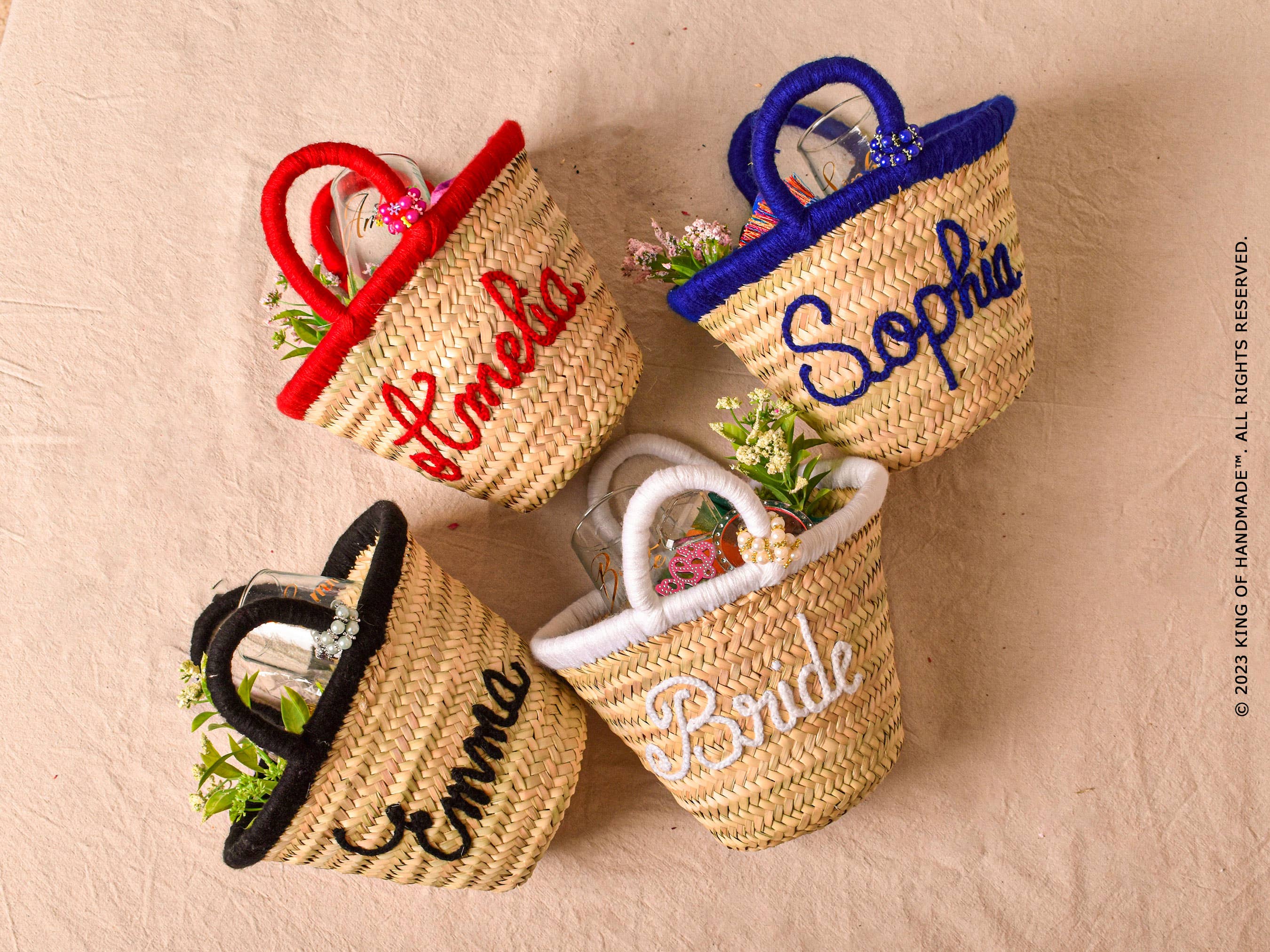 King Of Handmade - Wholesale Beach Bag - Custom embroidered handbags For Bride, Bridal party Gift5