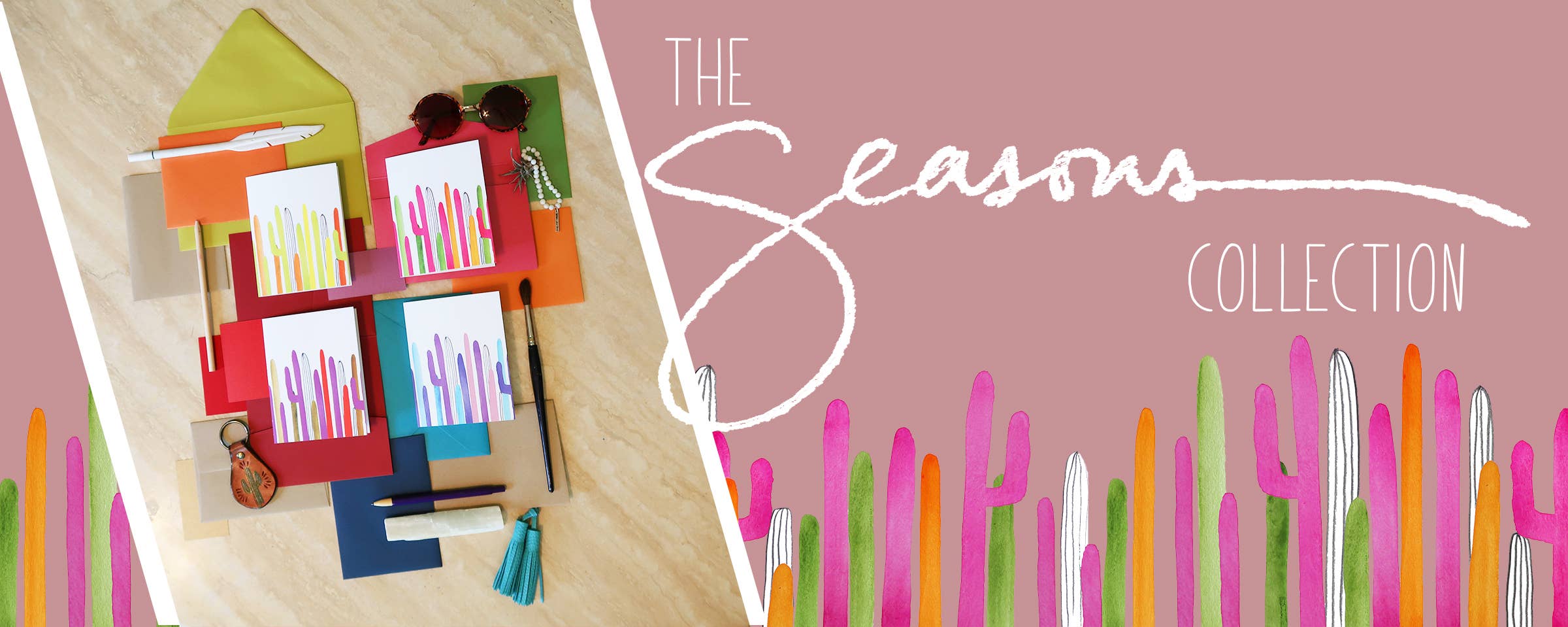 Paige Poppe Art - Wholesale Everyday Greeting Card - "Fall Saguaros" Greeting Card4