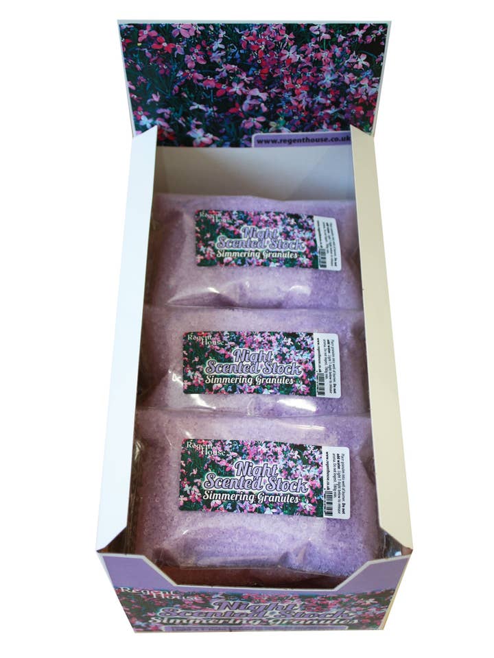 Night Scented Stock Simmering Granules for wholesale by Regent House