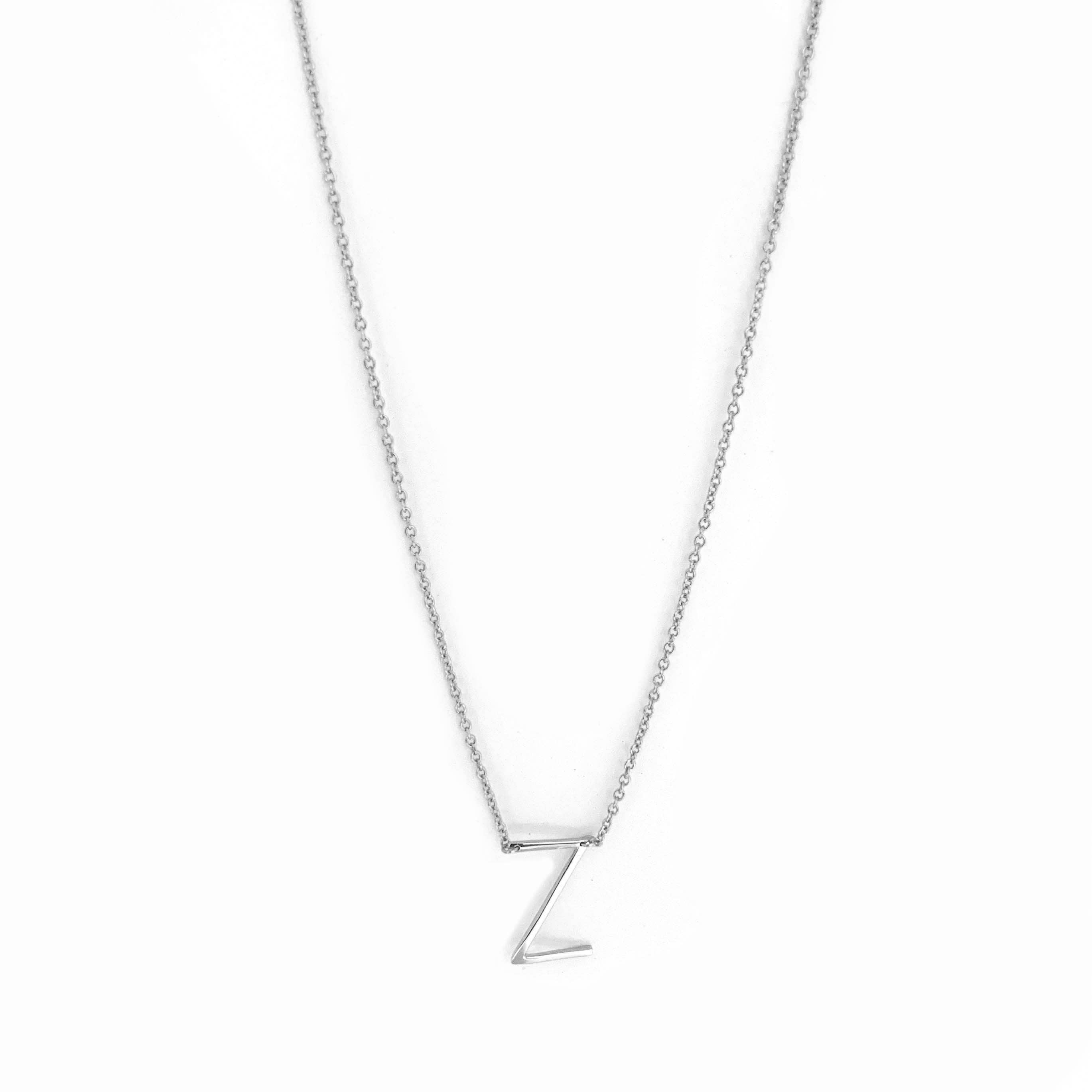 Marlyn Schiff - Wholesale Pendant/Charm Necklace - sterling silver sideways initial necklace21