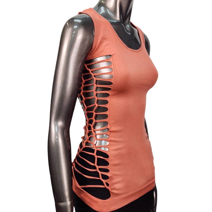 Slashed Long Tank Top for wholesale by Importation 1867