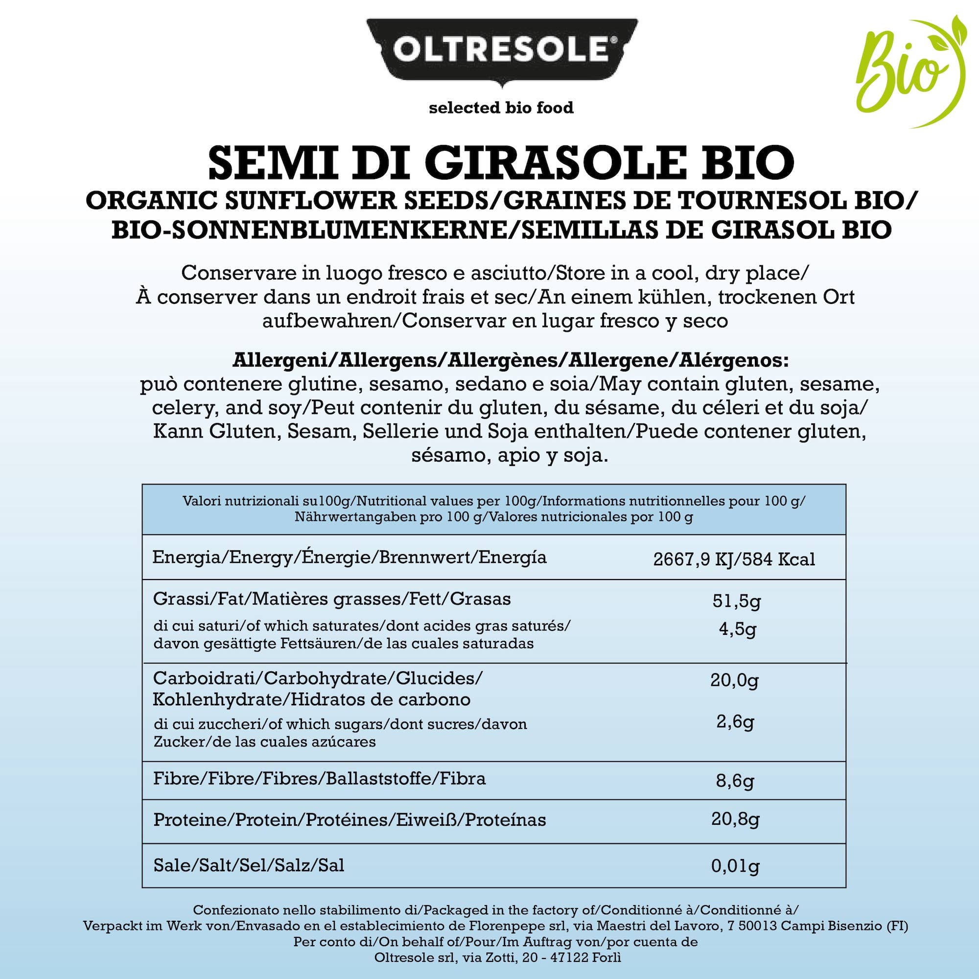 Oltresole - Wholesale Seeds/Kernels - ORGANIC SUNFLOWER SEEDS 200 g5