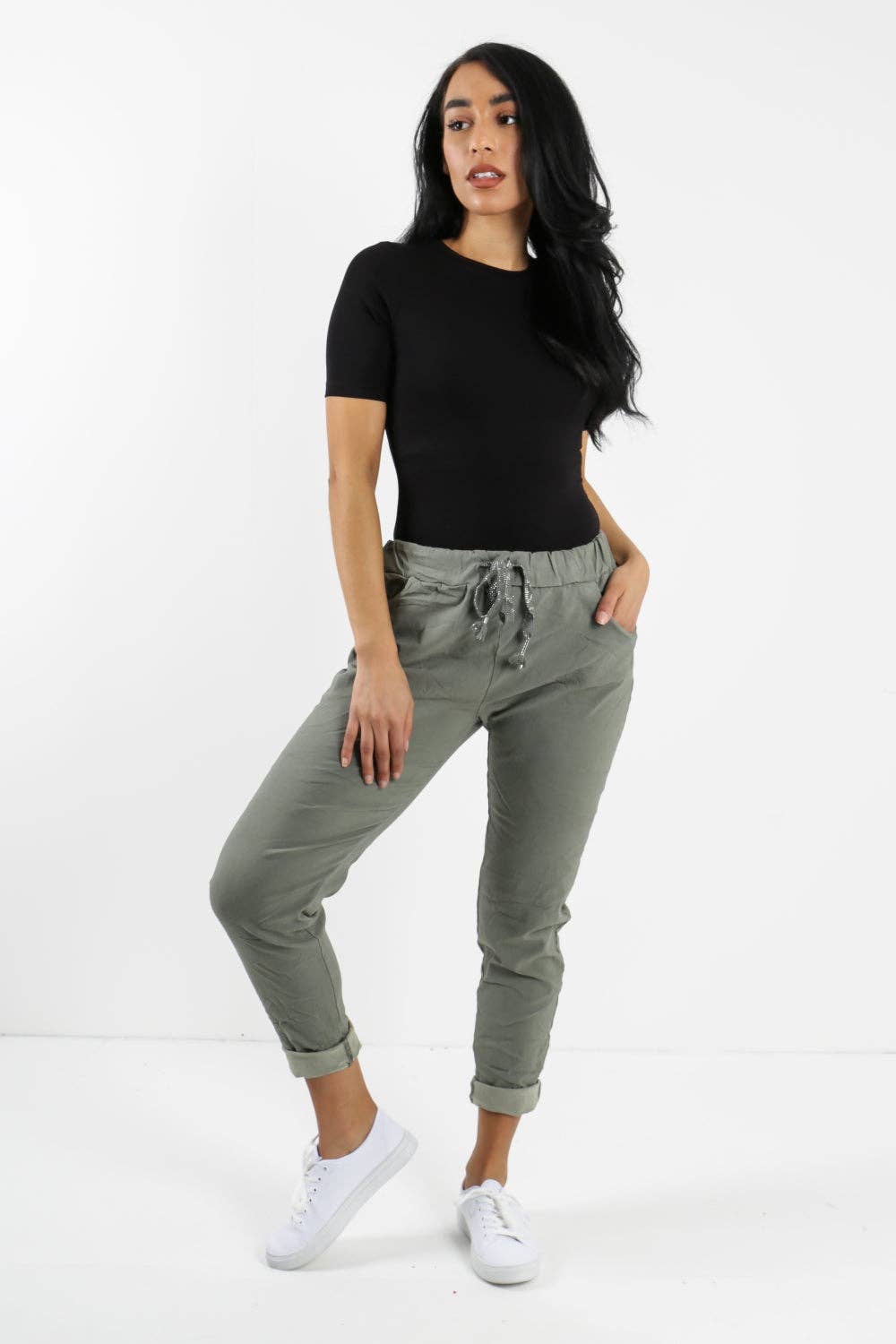 Miss Bold – Großhandel Hose – Damen – Einfarbige Zauberhose für Damen, italienisch, mehrfarbig37