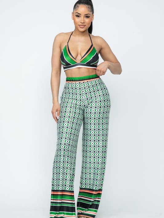 Set aus Bikinioberteil und Hose mit weitem Bein für den Großhandel von Belita Collection