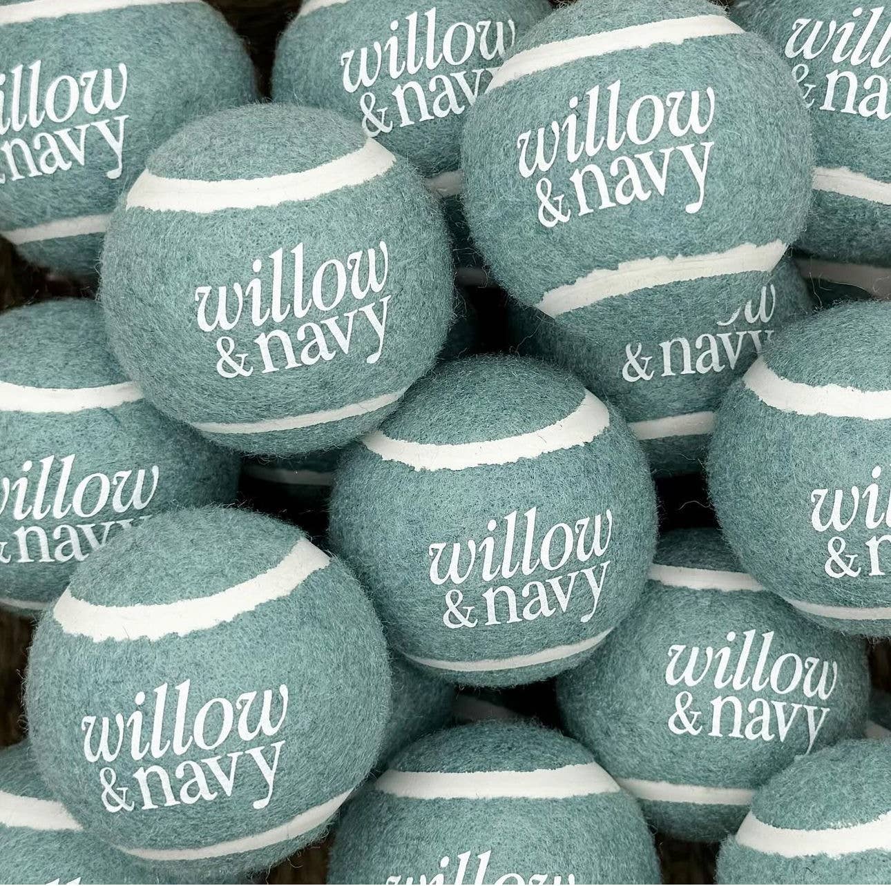 Willow & Navy – Engroshandel Apporterbold - Hund – W&N 4-pak hundetenisbolde5