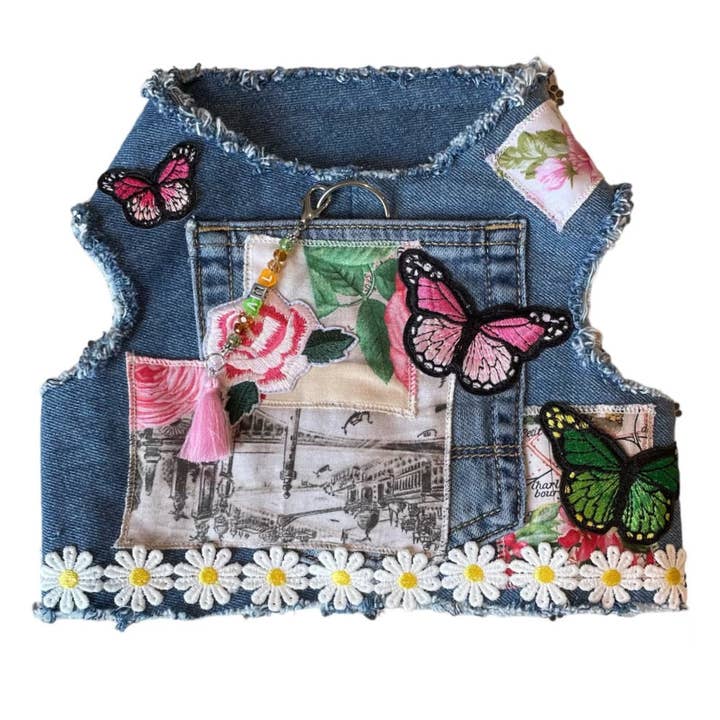 Bloemen Patchwork Harnas voor wholesale door Heads or Tails Pup