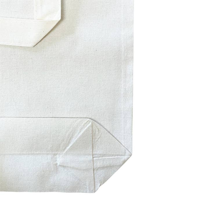 Natural Customized Value Organic Cotton Tote Bag With Your Logo/Text for wholesale on Faire4