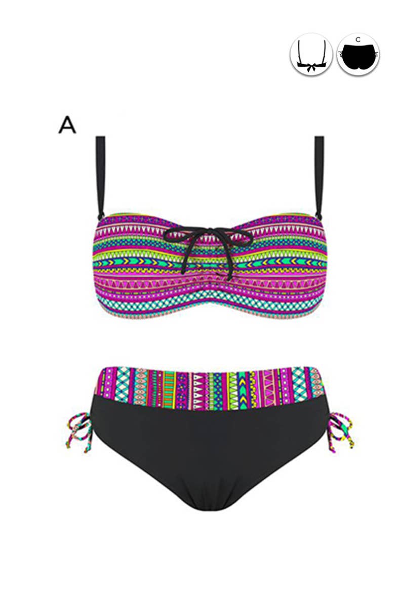 geassorteerd Aztec bikinibadpak in grote maten/B24017 voor groothandel op Faire0