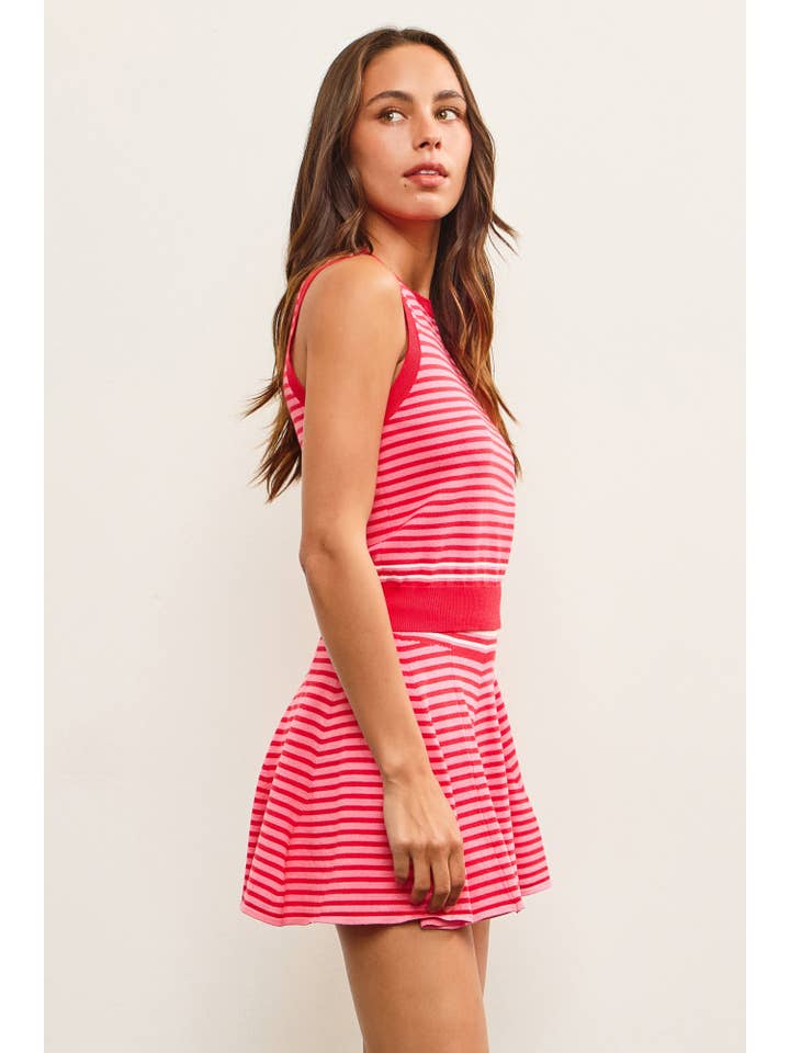 Mustard Seed - Wholesale Knit Top - Women's - STRIPED SLEEVELESS SWEATER TOP