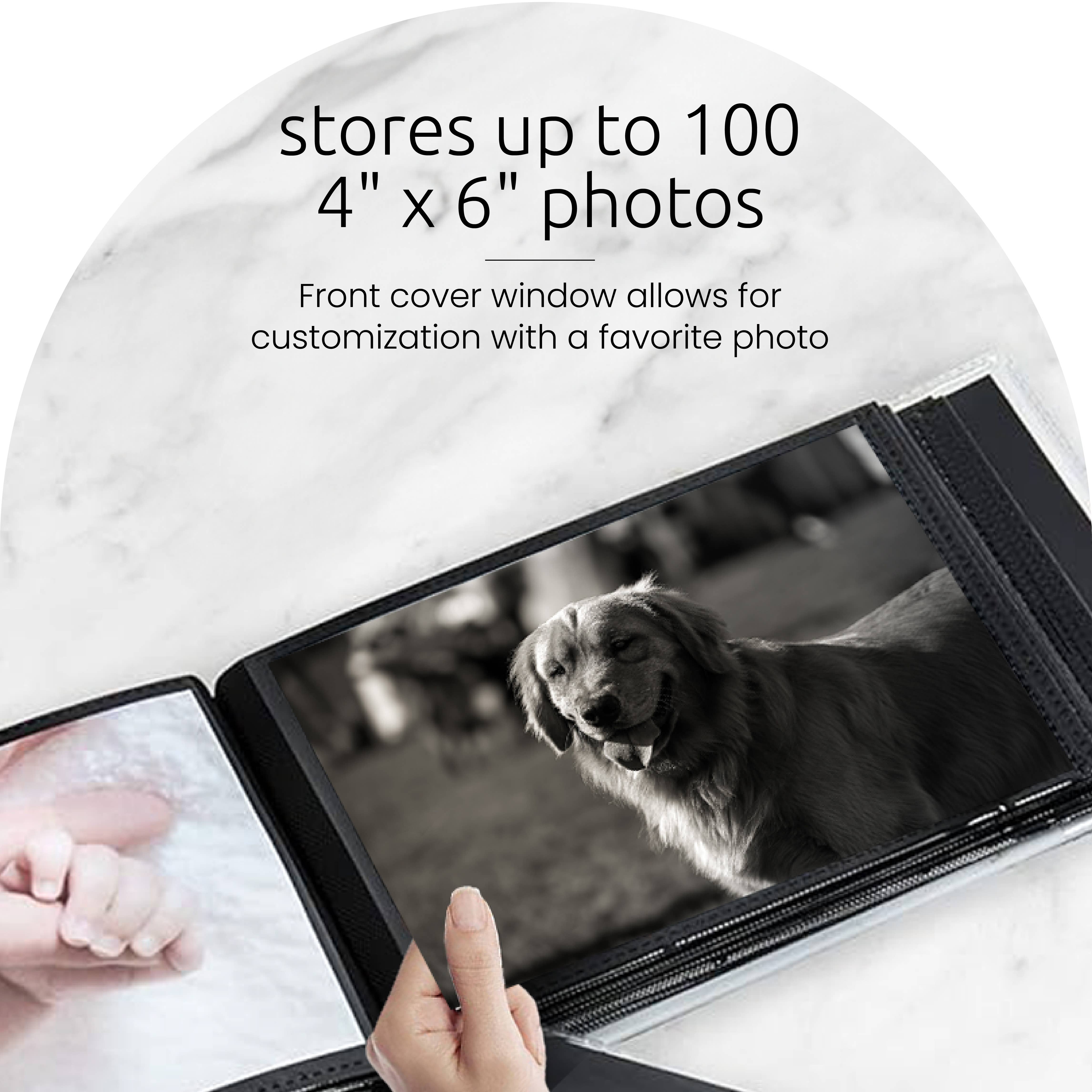 Black KG 100 Pocket 4X6 Photo Album With Window & Dust Jacket for wholesale on Faire4