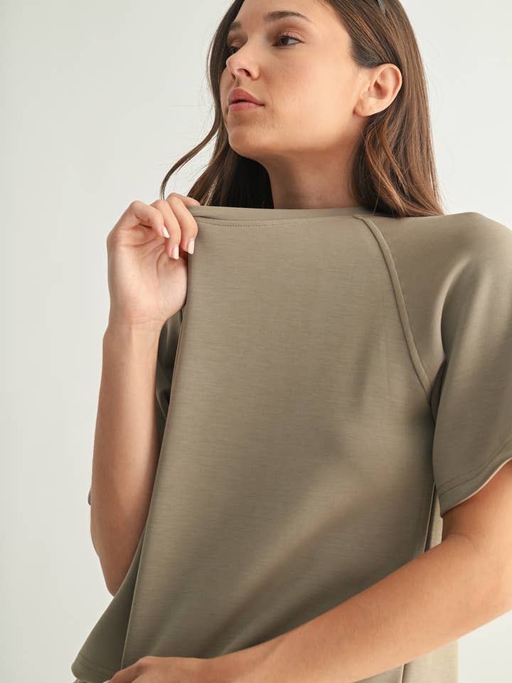 Mono B - Wholesale T-Shirt - Women's - Laguna Soft Drape Raglan Tee