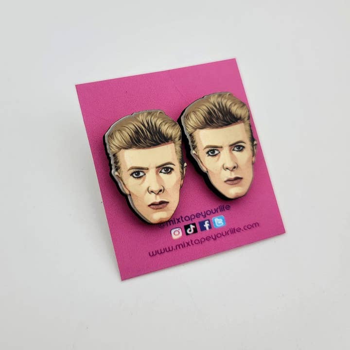 Let's Dance Bowie Stud Earrings for wholesale by Mixtape Your Life