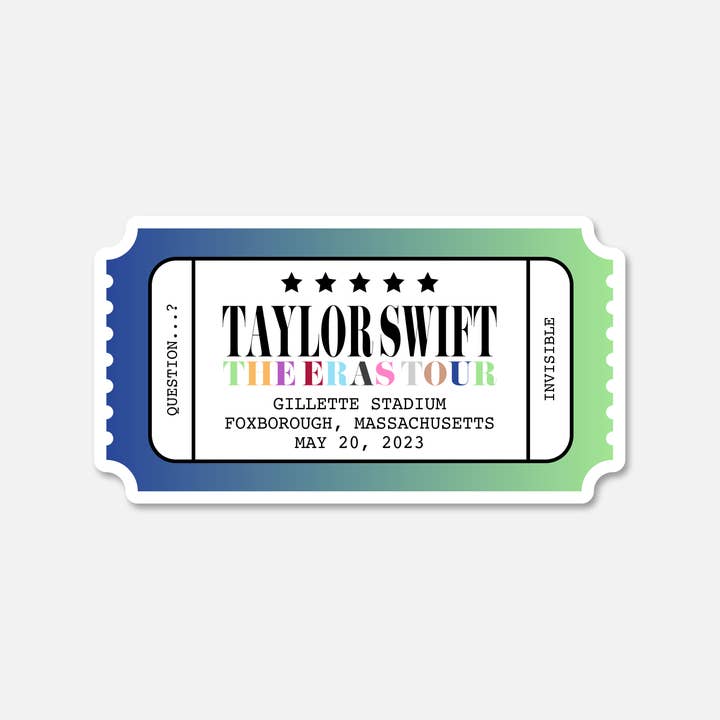 Footnotes - Wholesale Sticker - The Eras Tour Concert Ticket Stub Foxborough, Night 2