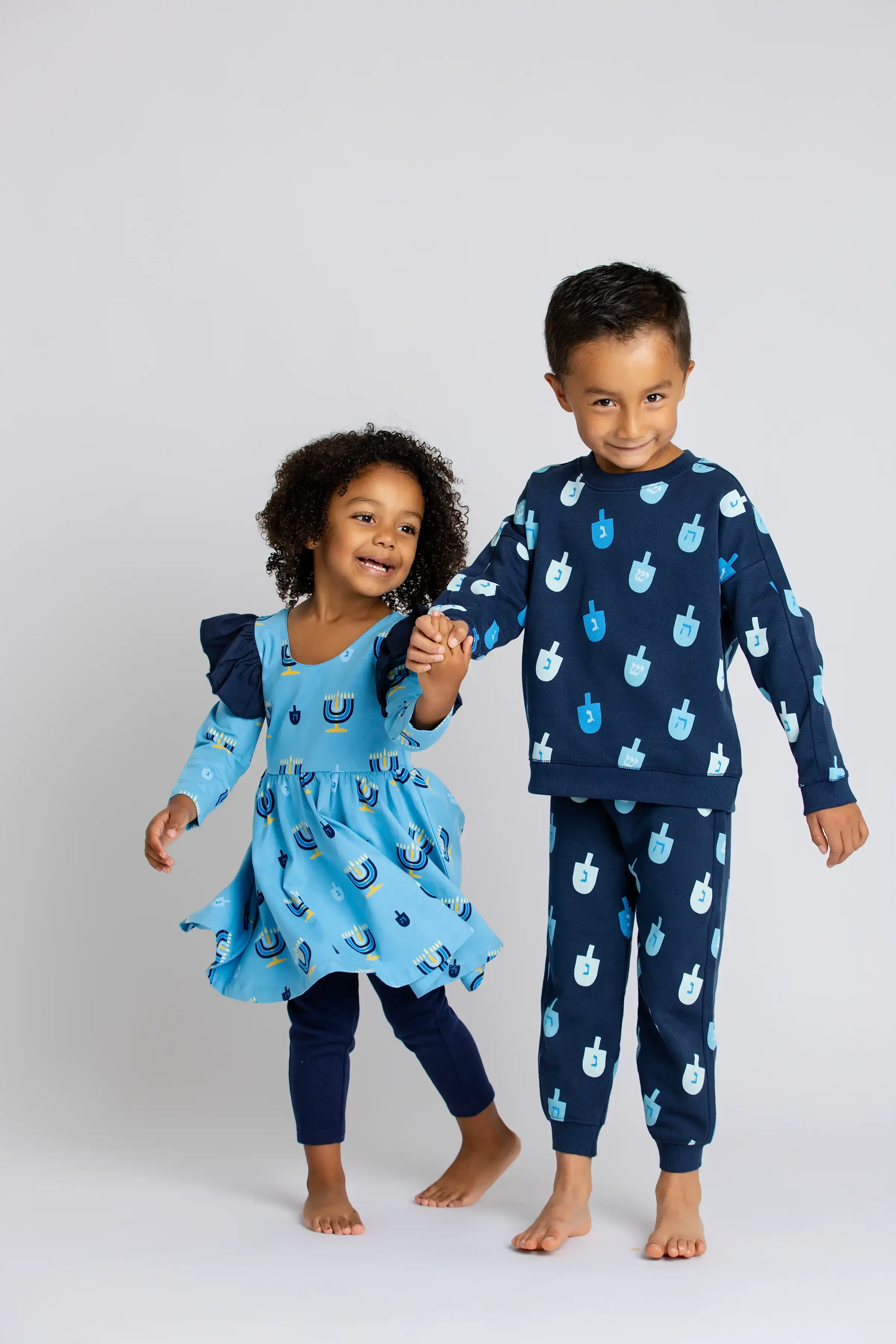 Monica + Andy - Vendita all'ingrosso Pantaloni sportivi/da jogging loungewear - Bambini - Pantaloni Sportivi_Dreidel di Hanukkah1
