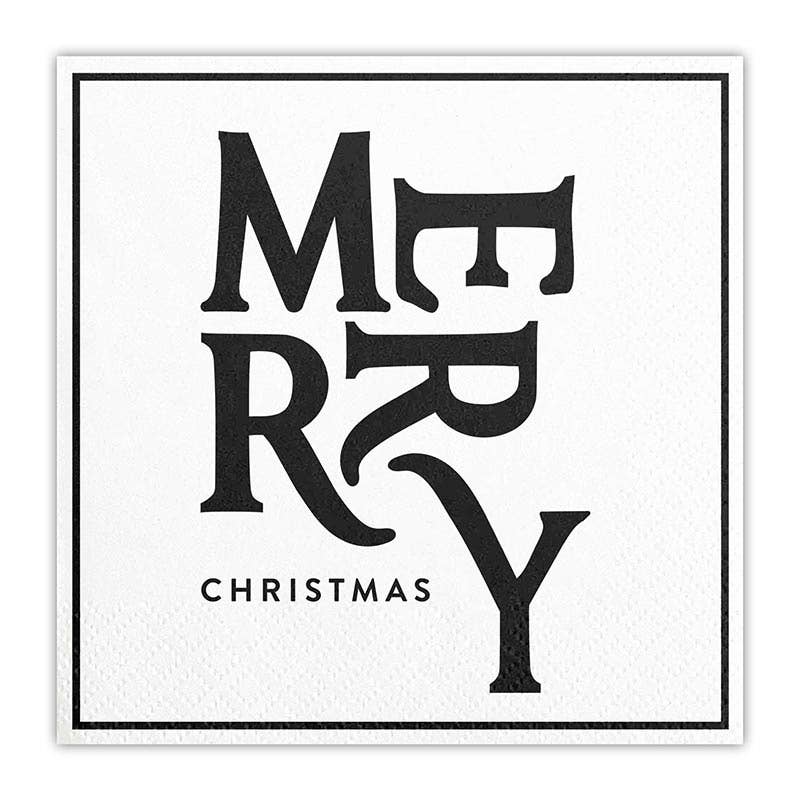 Santa Barbara Design Studio by Creative Brands - Wholesale Napkin Holder - Ceramic Napkin Tray + Napkins - Merry Christmas2