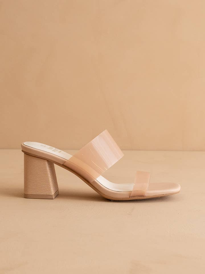 The Bagan Apricot | Transparent Sandal Heel for wholesale by OASIS SOCIETY