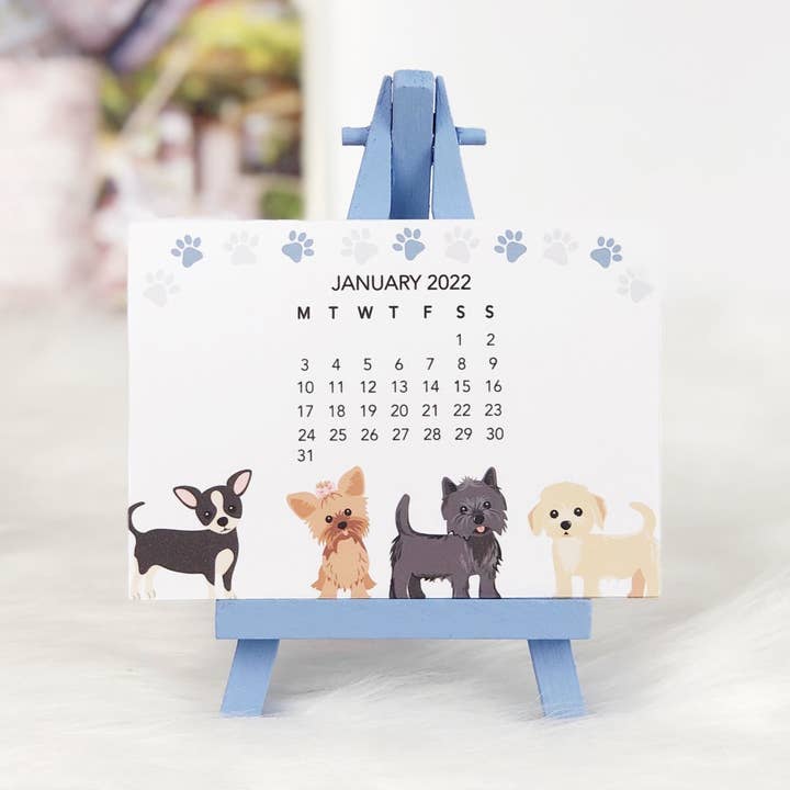 2023 Dogs Mini Easel Desk Calendar for wholesale by Project Plan