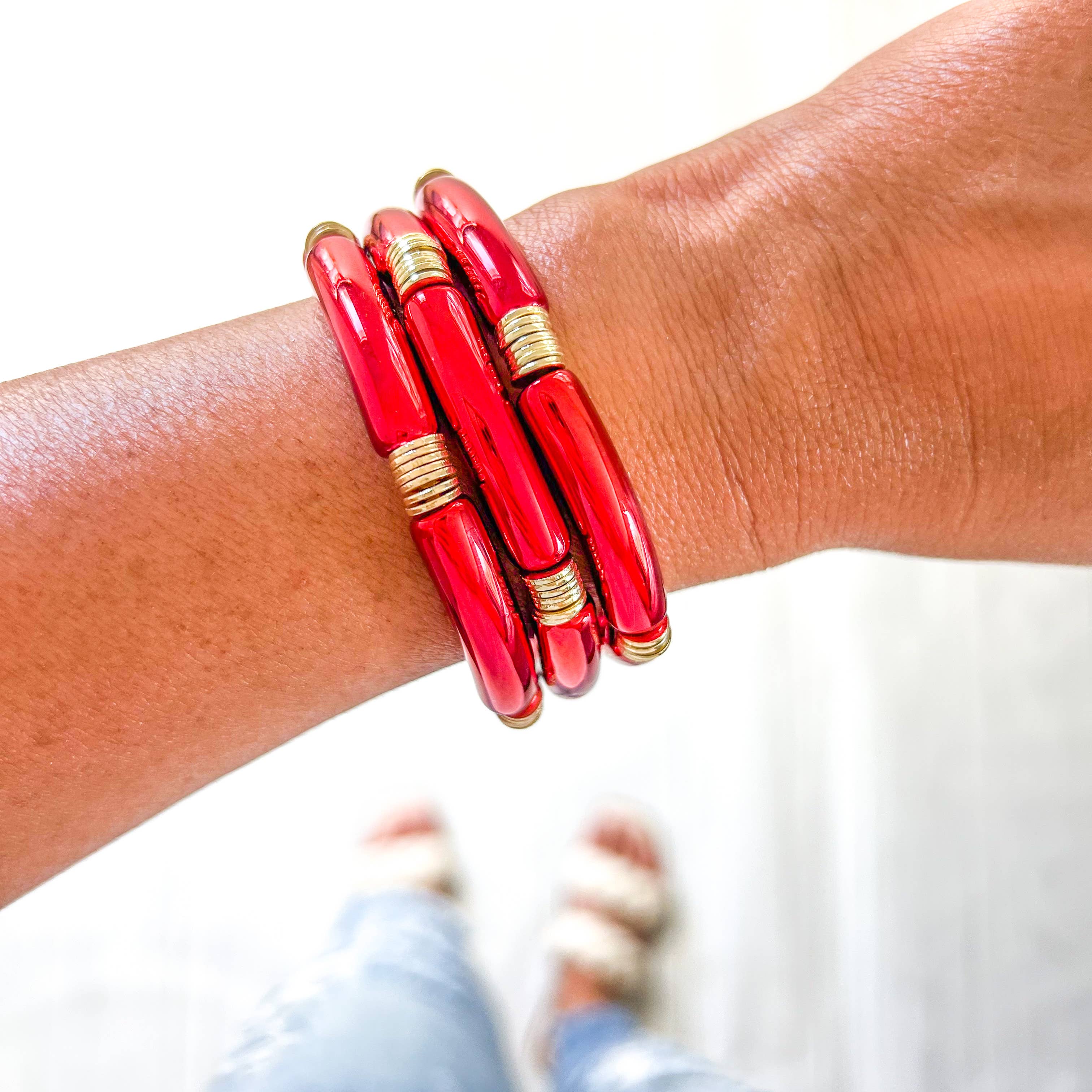 Savvy Bling - Wholesale Beaded Bracelet - Metallic Tube Bracelets118