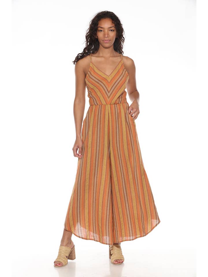 Lakhays Collection Inc. – Macacão - Mulher por atacado – Macacão Palazzo às Riscas1