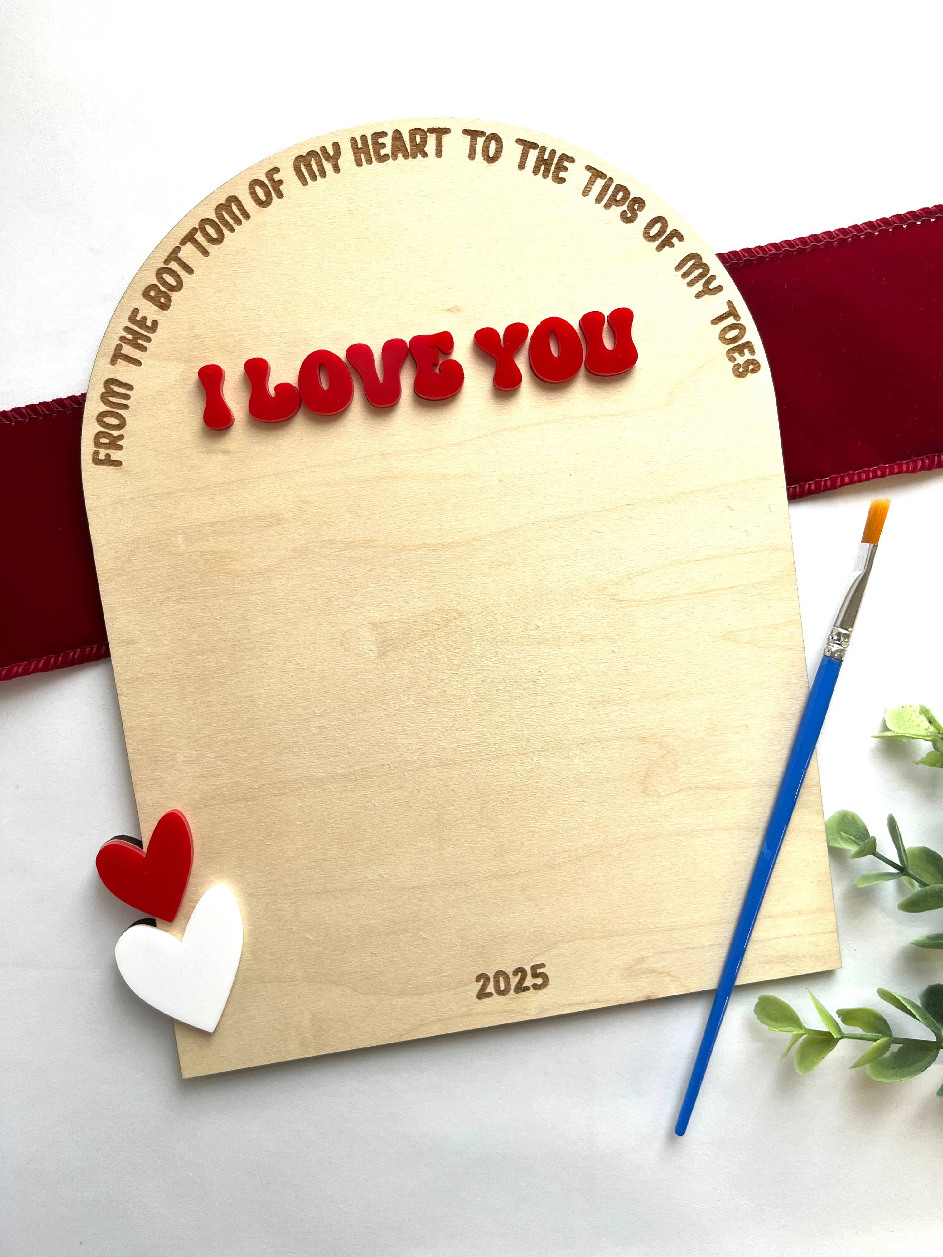 Country Roads Rustic Decor - Wholesale Doe-het-zelf-knutselset - Babyvoetafdruk DIY Valentijnsdag/Moederdag/Vaderdag