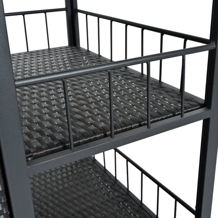 39F Inc. - Vente Outil de gril pour l'extérieur - Chariot de service extérieur avec plateau pliable, armoire de rangement23