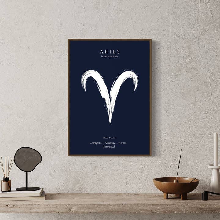 Gabrielle Dalsan - Venta al por mayor Pósteres - Póster impreso sobre el zodíaco y la astrología de ARIES. A4, A3, A2. Idea de regalo de inauguración. Impresión artística vintage. Regalo para el Día de la Madre, arte de museo, estética2