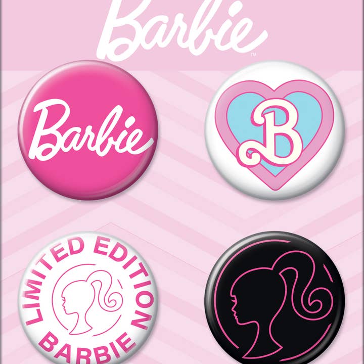 Barbie 4 Button Set #1 Logos LTD for wholesale by Ata-Boy