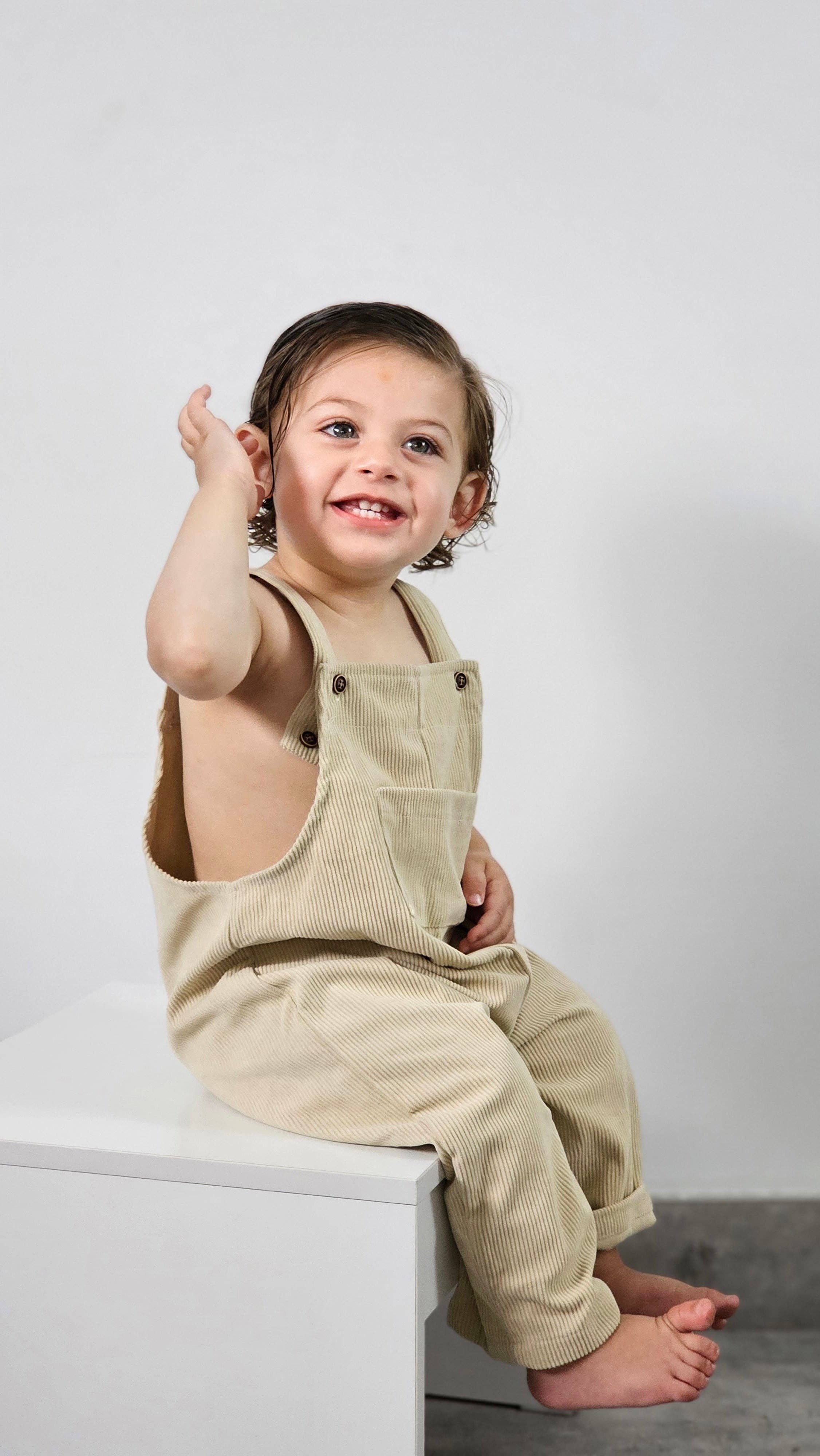 Next Generation clothing - Wholesale Overalls - Kids - Cord overalls - Oatmeal1