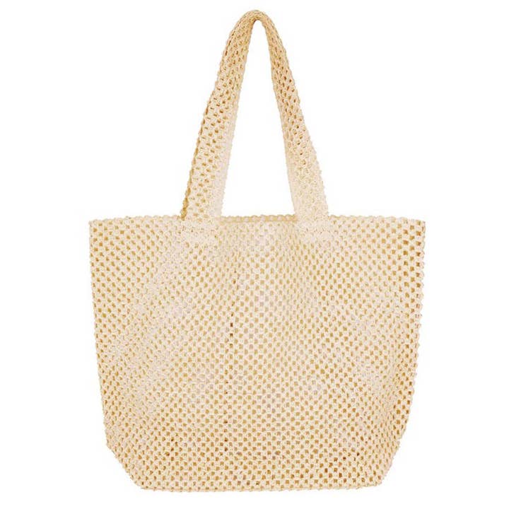 3AM BY H&D ACCESSORIES – Engroshandel Strandtaske – MASSIV HÆKLET HALMPOSE2