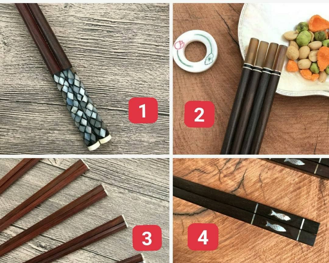 Hala Design - Wholesale Chopsticks - 01 Handmade Rosewood Chopstick Pair with Linen Cutlery Case0