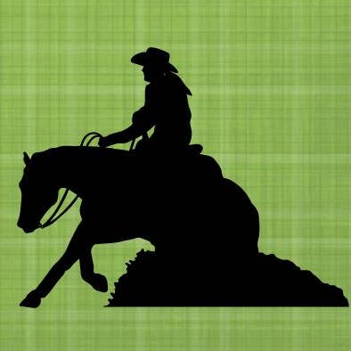 Reining Horse Horse Vinyl Decal Sticker for wholesale by Bow-Dacious Designs