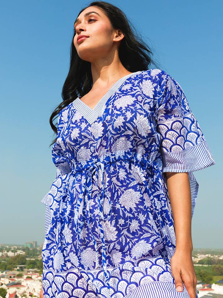 Sevya Handmade - Wholesale Kaftan - Women's - Namita Block Print Caftans