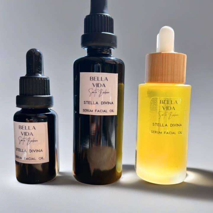 Bella Vida Luxury Beauty - Wholesale Facial Oil - Stella Divina Serum Facial Oil Backbar size. Award Finalist