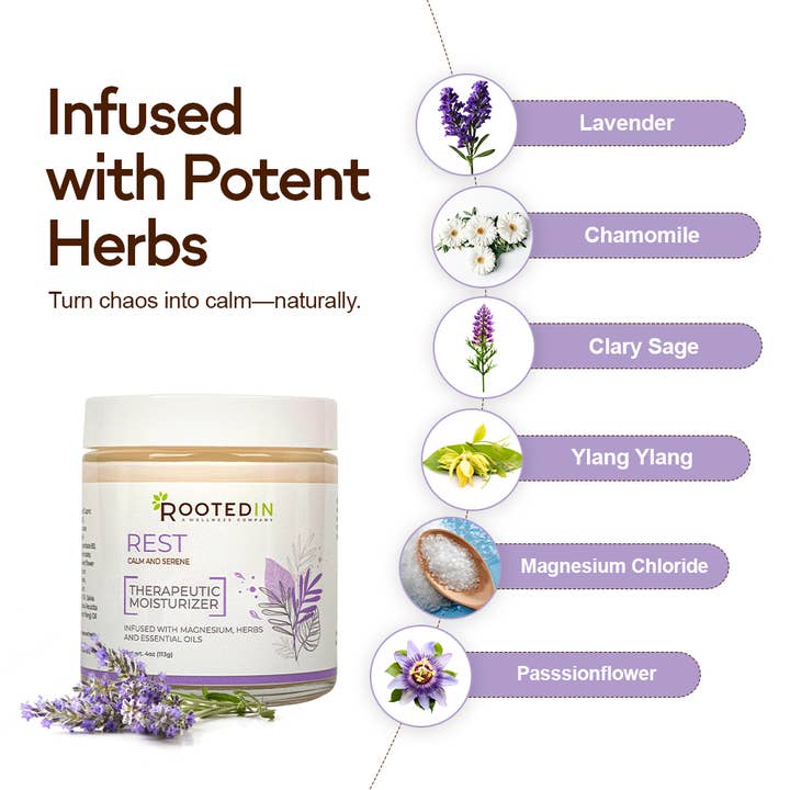 Rooted In - Wholesale Body Cream/Lotion - Rest Magnesium Cream for Sleep3