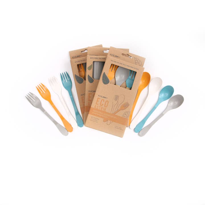 Knork Flatware – wholesale Assorted cutlery set – Knork Eco Plant Utensils Plus Carry Case Set7