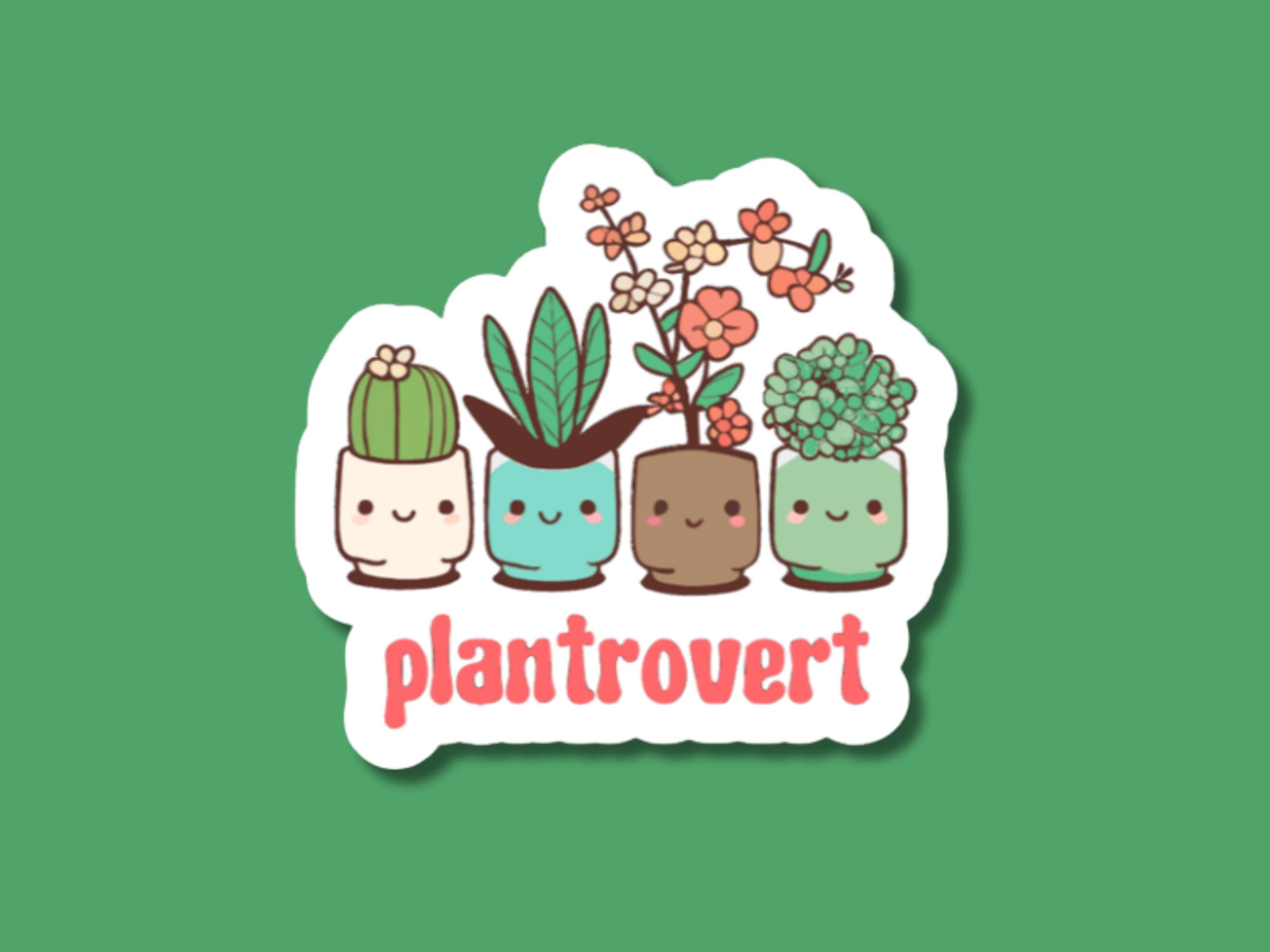 The Vinyl Rose - Wholesale Sticker - Plantrovert Cute Plant Sticker
