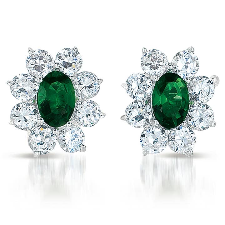 Sterling Silver Cubic Zirconia Earrings(348) for wholesale by Genevive