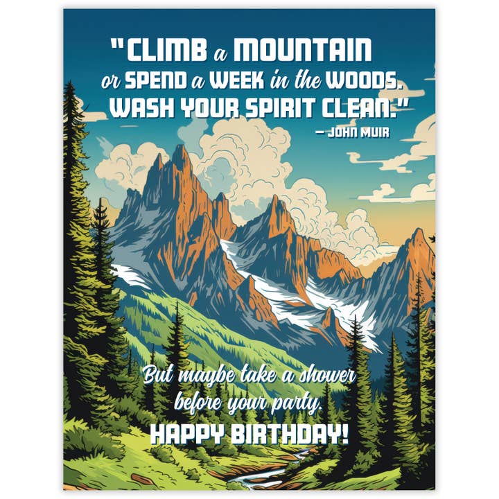 Take a Shower – Recycled Birthday Card for Nature Lovers for wholesale by Waterknot